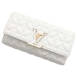 Portefeuille Long Capucines Monogram Fleur Louis Vuitton Blanc Monogramme