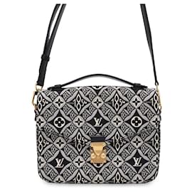 Louis Vuitton-Louis Vuitton Monogram Jacquard Pochette Metis MM-Black