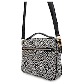 Louis Vuitton-Louis Vuitton Monogram Jacquard Pochette Metis MM-Black