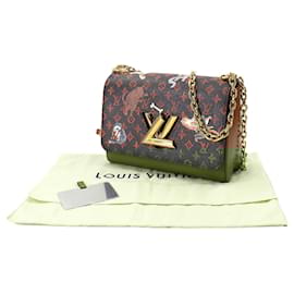Louis Vuitton-Louis Vuitton Monogram Catgram Sac Twist MM Chain Shoulder Bag-Brown