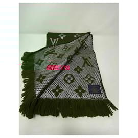 Louis Vuitton-Logomania Shine scarf-Silvery,Red