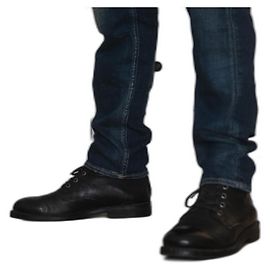 Autre Marque AS 98 Airstep Black Leather Boots Black