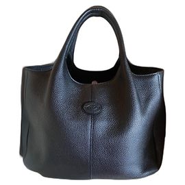 Bolsa shopping de couro Tod's preta Preto