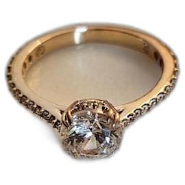 Swarovski-Bague en taille princesse Swarovski-Doré