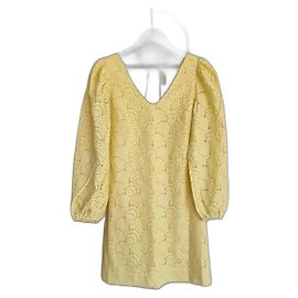 Samsoe & Samsoe Vestido mini amarelo de algodão Anain da Samsoe Samsoe Amarelo