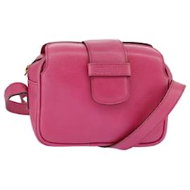 Céline-CELINE Shoulder Bag Leather Pink Gold Auth bs19420-Pink,Golden