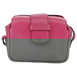 Céline-CELINE Shoulder Bag Leather Pink Gold Auth bs19420-Pink,Golden