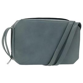 Borsa a spalla Gianni Versace in pelle blu Auth bs19299 Blu