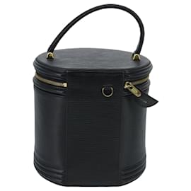 Louis Vuitton-LOUIS VUITTON Epi Cannes Hand Bag Black M48032 LV Auth 97679-Black