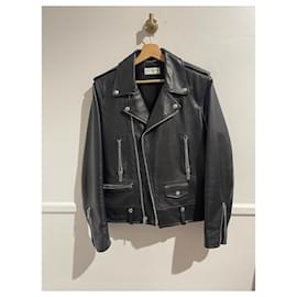 Saint Laurent-SAINT LAURENT Jackets T.FR 48 Leather-Black