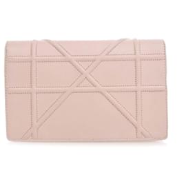 Dior-Pink Dior Grained Calfskin Diorama Wallet on Chain Crossbody Bag-Pink