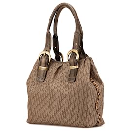 Dior-Brown Dior Diorissimo Buckle Tote-Brown