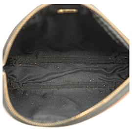 Fendi-Sac bandoulière en toile enduite Pequin marron de Fendi-Marron