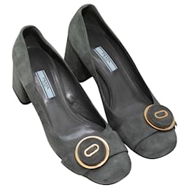 Prada-PRADA Heels T.EU 39 Suede-Grey