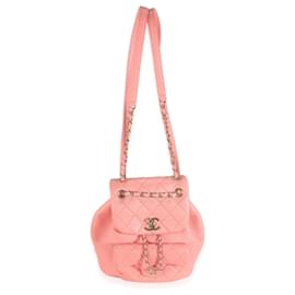 Chanel-Chanel Pink Quilted Lambskin Mini Duma Drawstring Backpack-Pink