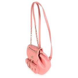 Chanel-Chanel Pink Quilted Lambskin Mini Duma Drawstring Backpack-Pink