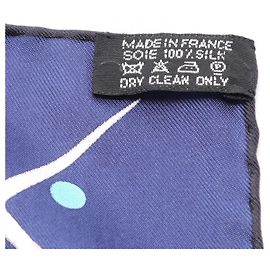 Lenço Magic Kelly Carré 90 da Hermès Multicor Azul marinho