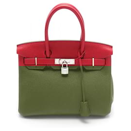 Hermès-Hermes Birkin 30 Verso Handbag-Red