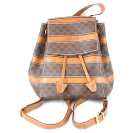 Céline Celine Brown Leather Backpack Brown