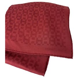 Hermès "H" casmere scarf Red