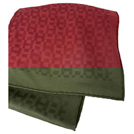 Hermès-Hermès "H" casmere scarf-Red