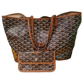 Goyard St.Louis PM Handbag Beige Cloth Beige