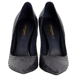Louis Vuitton-Louis Vuitton Snakeskin Eyeline Pumps - '10s-Purple