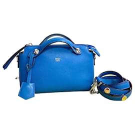 Fendi-Fendi By The Way Petit Sac À Main En Cuir 2 En 1-Bleu