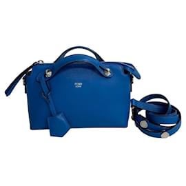 Fendi-Fendi By The Way Petit Sac À Main En Cuir 2 En 1-Bleu