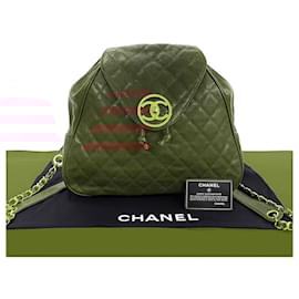 Chanel-Chanel Caviar Leather Backpack Brown-Brown