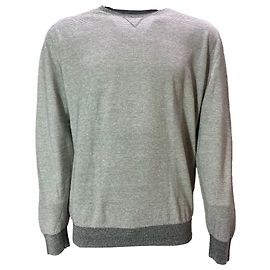 Suéter de cuello redondo Ermenegildo Zegna en algodón gris Gris