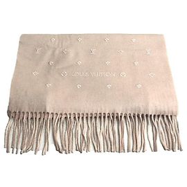 Bufanda de seda y cachemira Louis Vuitton LV Stellar M78205 Rosa