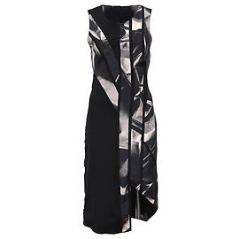Autre Marque Vestido shift midi sem mangas Optical de Dion Lee em seda multicolorida Multicor