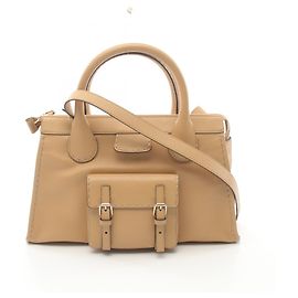 Chloé Borsa in pelle beige Chloe EDITH Marrone Beige