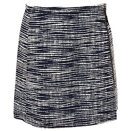 Saia A-Line mini com zíper impressa Louis Vuitton em lã multicolorida Multicor