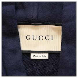 Gucci-Gucci Yankees NY Patch Detail Hoodie in Navy Blue Cotton-Blue,Navy blue