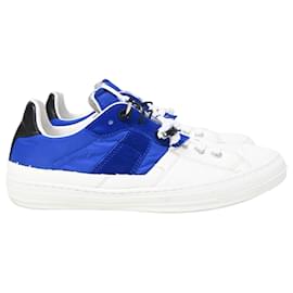Maison Martin Margiela- Maison Margiela Composite Low-Top Sneakers in Blue and White Canvas-Blue