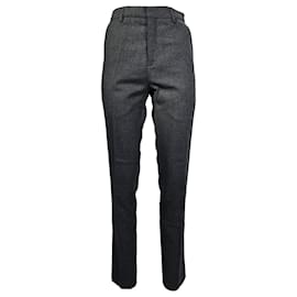 Ami-Ami Slim-Fit Trousers in Grey Wool-Grey