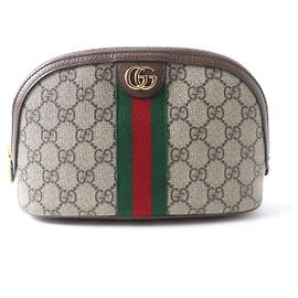 Estojo cosmético grande Ophidia da Gucci Marrom Bege