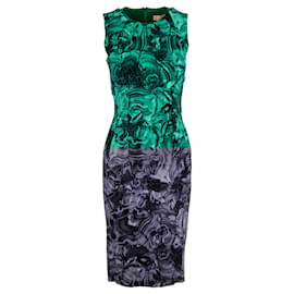 Michael Kors-Michael Kors Emerald 'Malachite' Print Cocktail Dress - '00s-Green