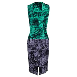 Michael Kors-Michael Kors Emerald 'Malachite' Print Cocktail Dress - '00s-Green
