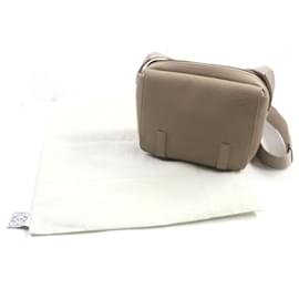 Loewe-LOEWE XS Anagram Leather Messenger Bag-Brown,Beige