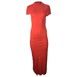 Khaite Yenza Maxikleid aus roter Viskose Rot