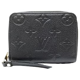 Louis Vuitton-Louis Vuitton Leather Coin Case Zippy-Black