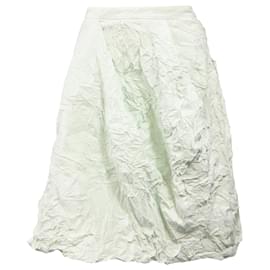 Michael Kors-Michael Kors Crinkled Knee-Length Skirt in Mint Polyester-Other,Green