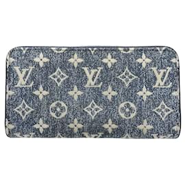 Louis Vuitton-Louis Vuitton Zippy Wallet Monogram Blue-Blue