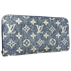 Louis Vuitton-Louis Vuitton Zippy Wallet Monogram Blue-Blue