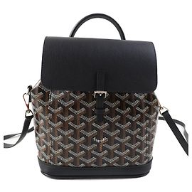 Goyard Alpin Mini 3WAY Leder Rucksack Schwarz