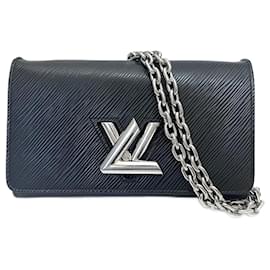 Louis Vuitton-Louis Vuitton Epi Leather Twist Chain Wallet M62038-Black