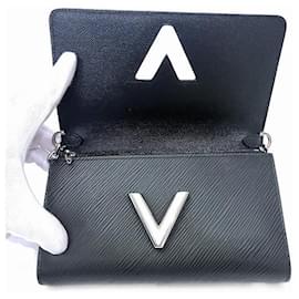 Louis Vuitton-Louis Vuitton Epi Leather Twist Chain Wallet M62038-Black